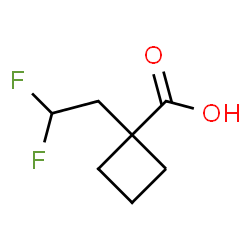 1-(2,2-二氟乙基)环丁烷-1-羧酸结构式
