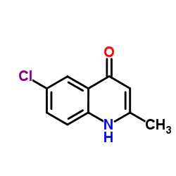 6-氯-2-甲基喹啉-4-醇结构式