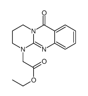 ethyl 2-(6-oxo-3,4-dihydro-2H-pyrimido[2,1-b]quinazolin-1-yl)acetate结构式
