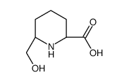 2-Piperidinecarboxylicacid,6-(hydroxymethyl)-,cis-(9CI)结构式