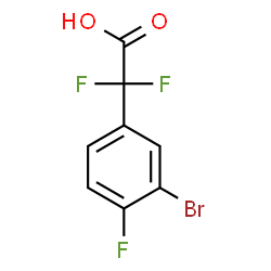 2-(3-溴-4-氟苯基)-2,2-二氟乙酸结构式
