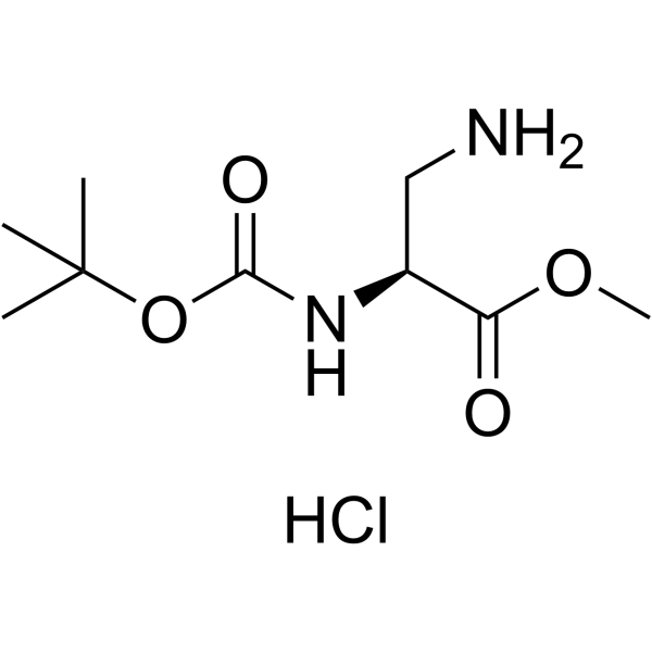 3-氨基-N-Boc-L-丙氨酸甲酯盐酸盐结构式