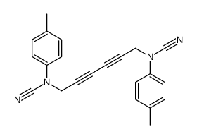 6-(N-cyano-4-methylanilino)hexa-2,4-diynyl-(4-methylphenyl)cyanamide结构式