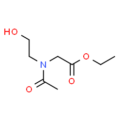 Glycine,N-acetyl-N-(2-hydroxyethyl)-,ethyl ester Structure