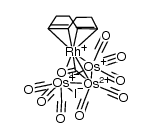 Os3Rh(μ-H)2(μ-I)(CO)8(μ-CO)(η(4)-cycloocta-1,5-diene)结构式