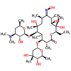 9-肟3''-O-去甲基红霉素结构式