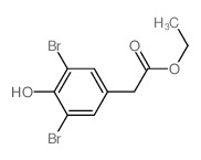 Benzeneacetic acid, 3,5-dibromo-4-hydroxy-, ethyl ester结构式