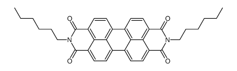 N,N'-di(1-hexyl)perylene-3,4:9,10-bis(dicarboximid)结构式