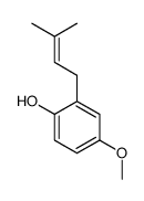 4-methoxy-2-(3-methylbut-2-enyl)phenol结构式
