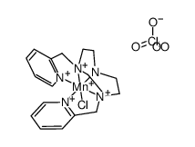 chloro(1,4-bis(2-pyridylmethyl)-1,4,7-triazacyclononane)manganese(II) perchlorate Structure