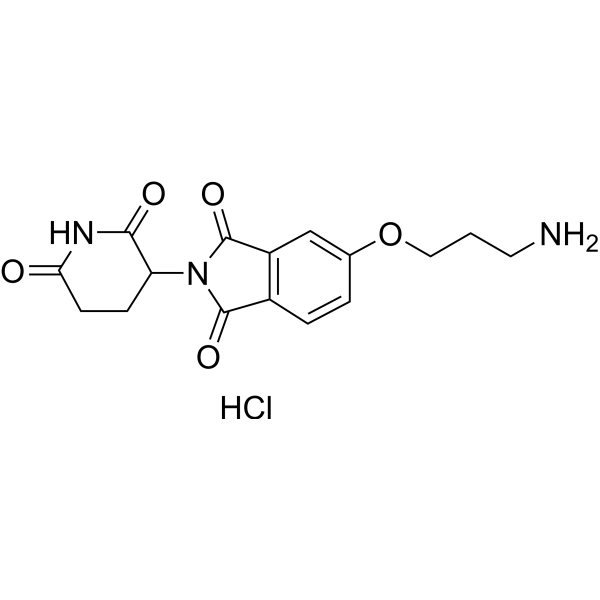 Thalidomide-5-O-C3-NH2 hydrochloride结构式