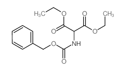 Propanedioic acid,2-[[(phenylmethoxy)carbonyl]amino]-, 1,3-diethyl ester Structure