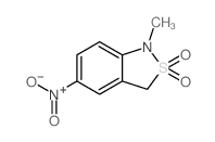 1-甲基-5-硝基-1,3-二氢苯并[c]异噻唑 2,2-二氧化物结构式