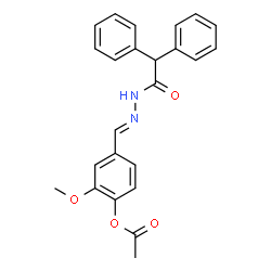 4-[2-(diphenylacetyl)carbonohydrazonoyl]-2-methoxyphenyl acetate结构式