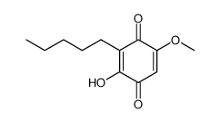 2-Hydroxy-5-methoxy-3-pentyl-p-benzoquinone Structure