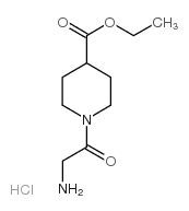 1-(2-氨基乙酰基)-哌啶-4-羧酸乙酯 盐酸盐结构式