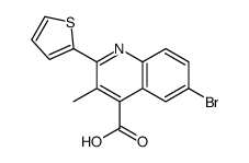 6-溴-3-甲基-2-(2-噻吩)-4-喹啉羧酸结构式