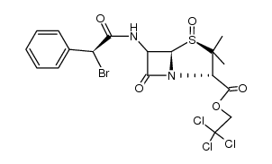 6β-((S)-2-bromo-2-phenyl-acetylamino)-1β-oxo-1λ4-penicillanic acid 2,2,2-trichloro-ethyl ester Structure