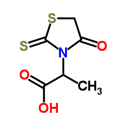 3-(1-羧基乙基)噻唑烷-4-酮-2-硫酮结构式