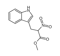 methyl α-nitro-β-(indol-3-yl)propionate结构式