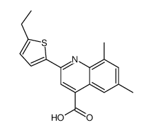2-(5-ethylthiophen-2-yl)-6,8-dimethylquinoline-4-carboxylic acid Structure