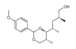 [2S,4S,4(4S,5R)]-4-[5-methyl-2-(4-methoxyphenyl)-[1,3]dioxan-4-yl]-2-methyl-pentan-1-ol Structure