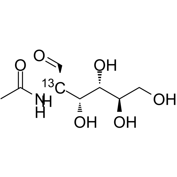 N-乙酰-D-氨基葡萄糖 13C-3结构式