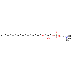 1-O-十六烷基-SN-甘油基-3-胆碱磷酸结构式