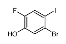 5-溴-2-氟-4-碘苯酚结构式