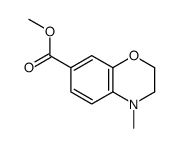 4-甲基-3,4-二氢-2H-苯并[b][1,4]噁嗪-7-羧酸甲酯结构式
