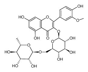 异鼠李素-3-O-刺槐二糖苷结构式