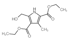 1H-Pyrrole-2,4-dicarboxylic acid, 5- (hydroxymethyl)-3-methyl-, diethyl ester Structure