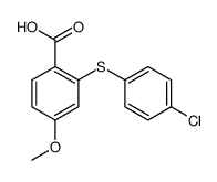 2-(4-chlorophenyl)sulfanyl-4-methoxybenzoic acid结构式