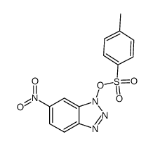 6-nitro-1-(toluene-4-sulfonyloxy)-1H-benzotriazole结构式