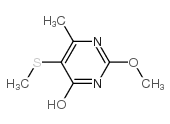 2-Methoxy-6-methyl-5-(methylthio)-4(1H)-pyrimidinone structure
