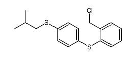 1-(chloromethyl)-2-[4-(2-methylpropylsulfanyl)phenyl]sulfanylbenzene Structure