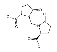 chlorure de l'acide L methylene bis N-(oxo-5 pyrrolidine carboxylique-2)结构式