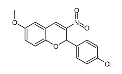 2-(4-Chlorophenyl)-6-methoxy-3-nitro-2H-1-benzopyran结构式