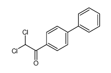 2,2-dichloro-1-(4-phenylphenyl)ethanone结构式