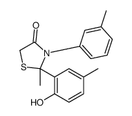 2-(2-hydroxy-5-methylphenyl)-2-methyl-3-(3-methylphenyl)-1,3-thiazolidin-4-one Structure
