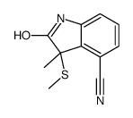 3-methyl-3-methylsulfanyl-2-oxo-1H-indole-4-carbonitrile Structure