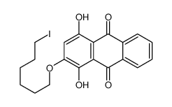 1,4-dihydroxy-2-(6-iodohexoxy)anthracene-9,10-dione Structure