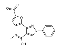 N-methyl-3-(5-nitrofuran-2-yl)-1-phenylpyrazole-4-carboxamide结构式
