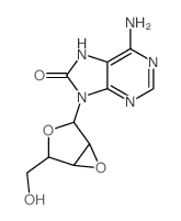 Adenosine,2',3'-anhydro-7,8-dihydro-8-oxo- (9CI) Structure