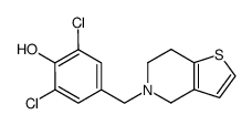 2,6-dichloro-4-(6,7-dihydro-4H-thieno[3,2-c]pyridin-5-ylmethyl)-phenol Structure