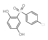 2-(4-chlorophenyl)sulfonylbenzene-1,4-diol结构式