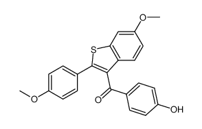 [6-methoxy-2-(4-methoxyphenyl)benzo[b]thiophen-3-yl](4-hydroxyphenyl)methanone Structure