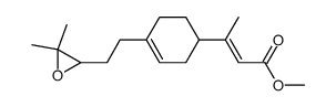 (E)-3-{4-[2-(3,3-Dimethyl-oxiranyl)-ethyl]-cyclohex-3-enyl}-but-2-enoic acid methyl ester Structure