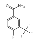 4-氟-3-(三氟甲基)苯甲酰胺结构式