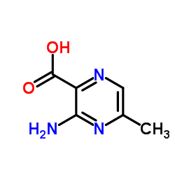 3-氨基-5-甲基-吡嗪羧酸结构式